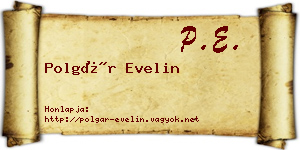 Polgár Evelin névjegykártya